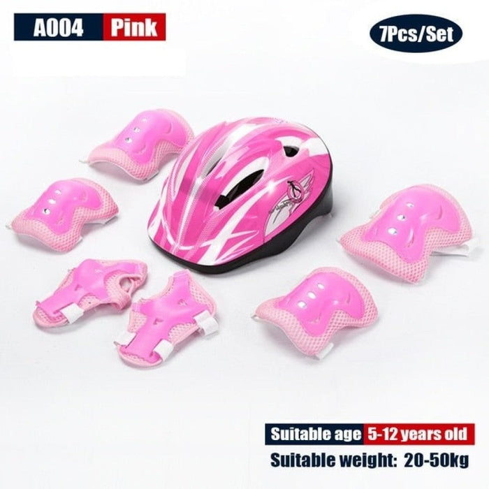 Adjustable Helmet Protective Gear Set Knee Elbow Wrist Pads For Skateboard Scooter Roller