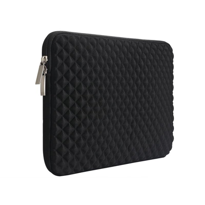 12-13 Inch Diamond Texture Laptop Liner Bag In Black