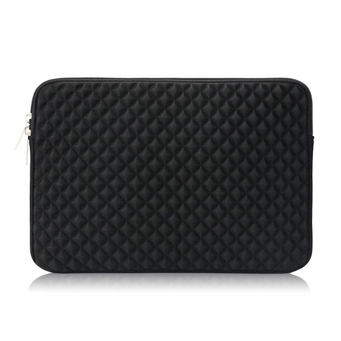 12-13 Inch Diamond Texture Laptop Liner Bag In Black