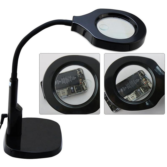 Best Adjustable Desk Magnifier Lamp Led Light Magnifying