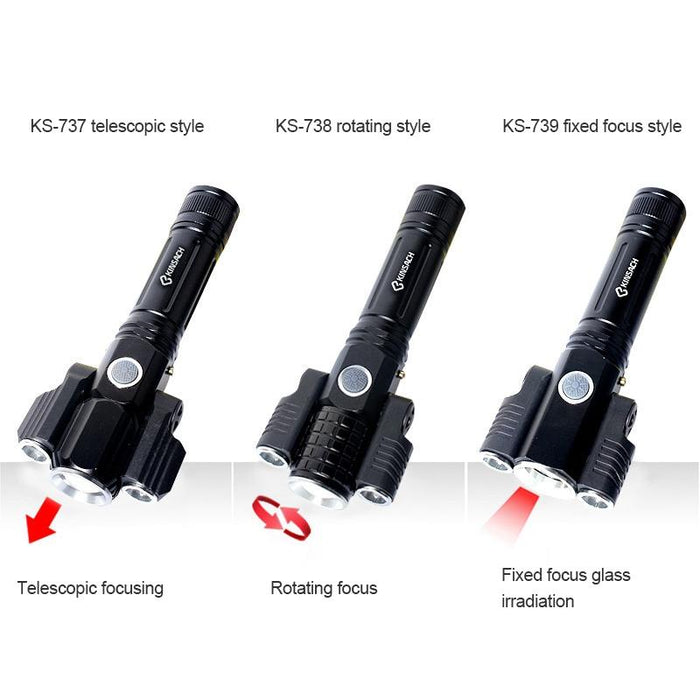 Waterproof Usb T6 + Xpe Led Flashlight 4 Modes