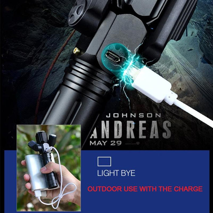 Waterproof Usb T6 + Xpe Led Flashlight 4 Modes