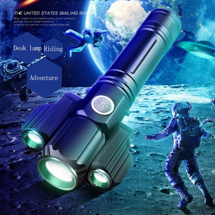 Waterproof Usb T6 + Xpe Led Flashlight 4 Modes
