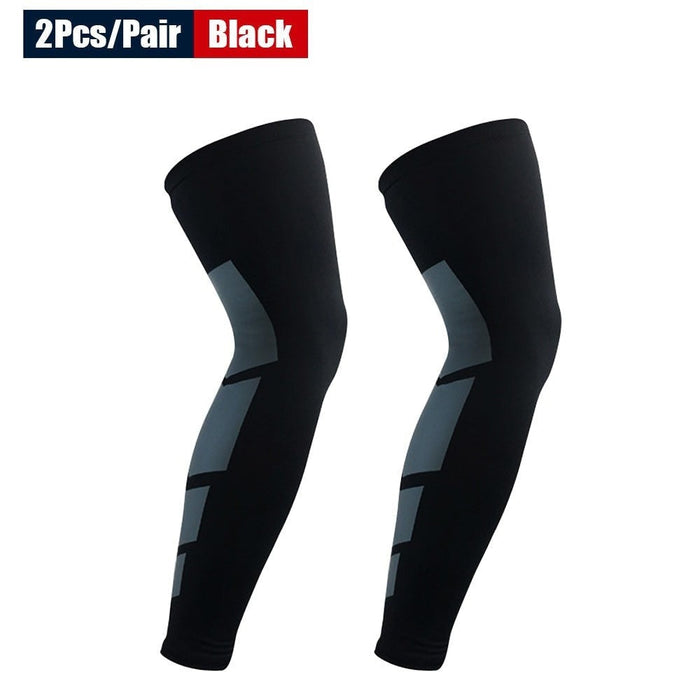 2Pcs/Pair Sun Protection Full Leg Long Sleeves for Running Basketball Football