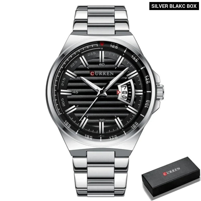 Casual Brand Watches Mens Quartz Stainless Steel Band Wristwatches For Male Clock Trendy Business