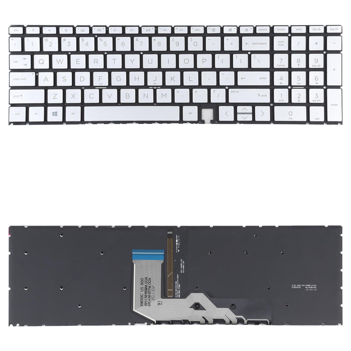 For Hp Envy X360 15-Ed 15-Ed0008Ca 15-Ed0023Dx Us Version Keyboard With Rgb Backlight Silver