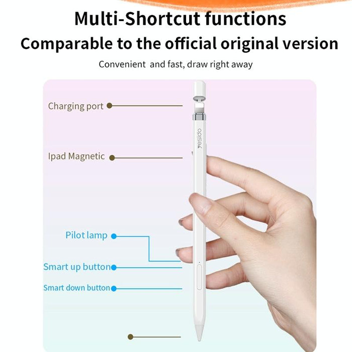 For Ipad White St13 8 Pin Interface Multi-Function Bluetooth Wireless Stylus Pen Capacitive Pencil
