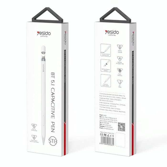 For Ipad White St13 8 Pin Interface Multi-Function Bluetooth Wireless Stylus Pen Capacitive Pencil