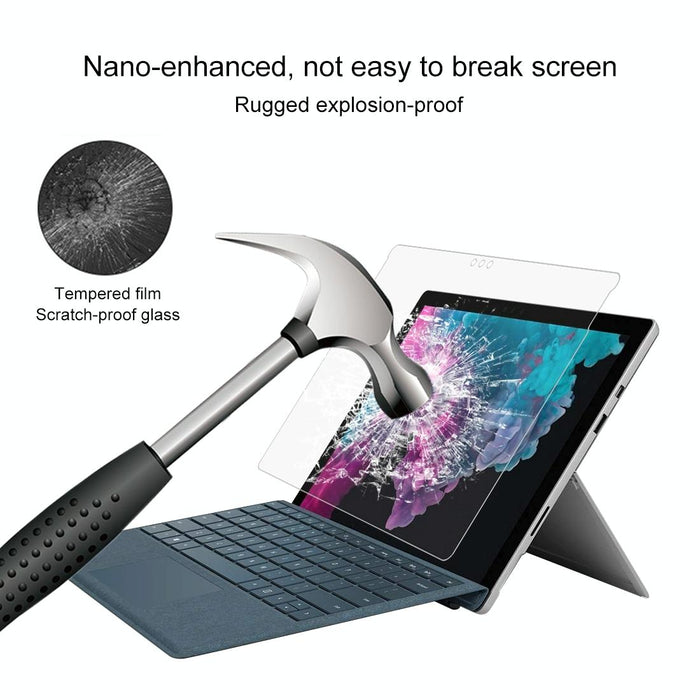 For Microsoft Surface Pro 6 12.3 Inch 0.4Mm 9H Surface Hardness Full Screen Tempered Glass Film