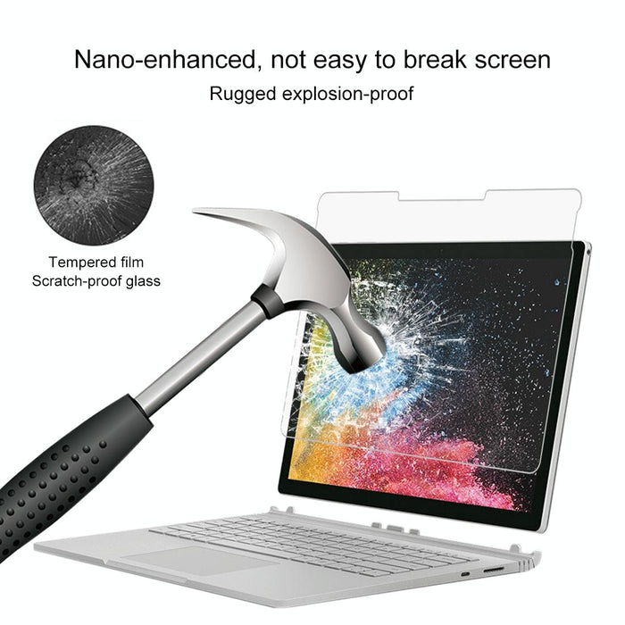 For Microsoft Surface Book 2 15 Inch 0.4Mm 9H Surface Hardness Full Screen Tempered Glass Film