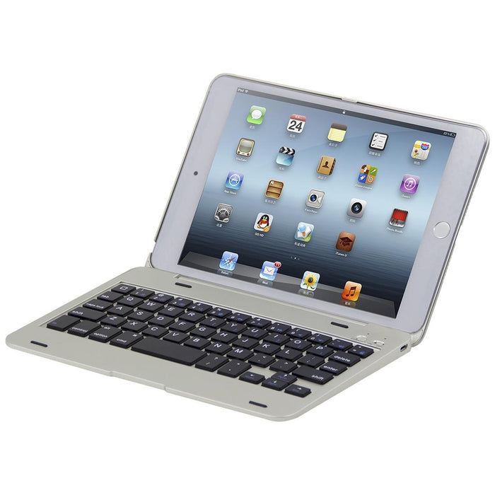 F1 & For Ipad Mini 5 / 4 Laptop Version Plastic Bluetooth Keyboard Tablet Case Silver