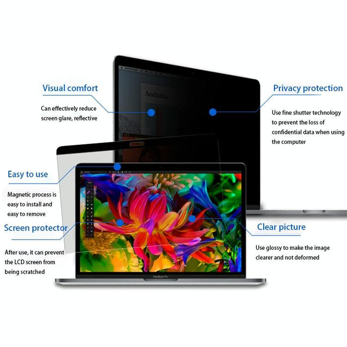 For Macbook Air 13.3 Inch A1466 / A1369 Magnetic Privacy Anti-Glare Pet Screen Film