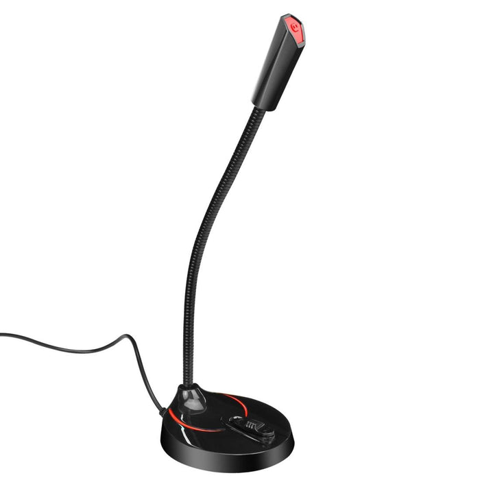 Hxsj F12 360 Degrees Bendable Drive-Free Usb Computer Microphone - 2.2M