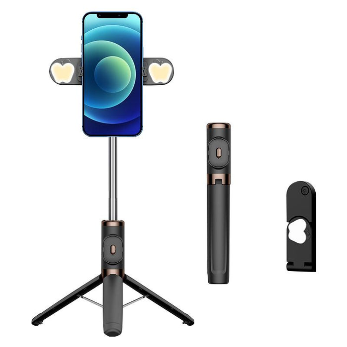 Bluetooth Remote Selfie Stick with Dual Fill Light