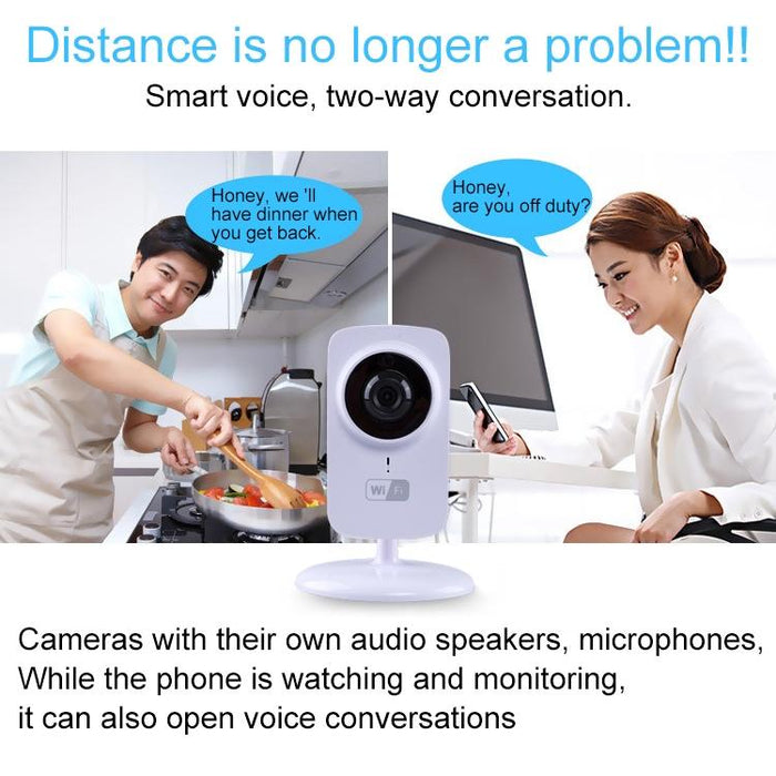 1.0Mp Two-Way Audio Smart Wireless Wifi Ip Camera Support Motion Detection & Infrared Night Vision