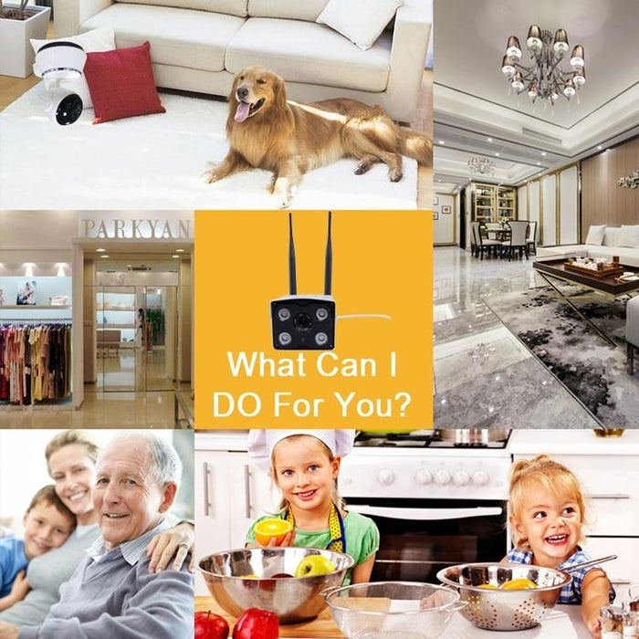 J-02100 1.0Mp Dual Antenna Smart Wireless Wifi Ip Camera Support Infrared Night Vision & Tf Card 64Gb Max