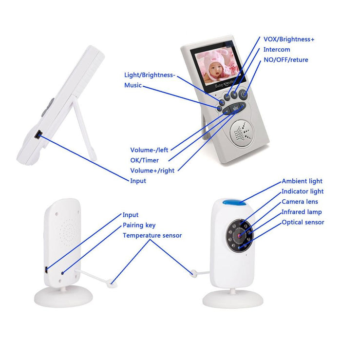 2.4 Inch Wireless Surveillance Camera Baby Monitor