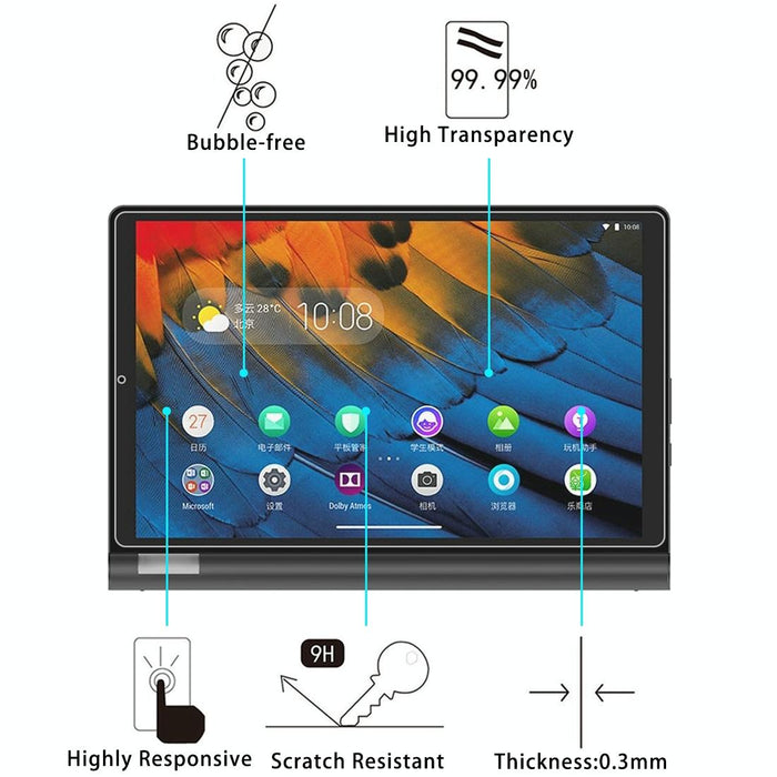 For Lenovo Yoga Tab 5 10.1 Inch 9H Hd Explosion-Proof Tempered Glass Film