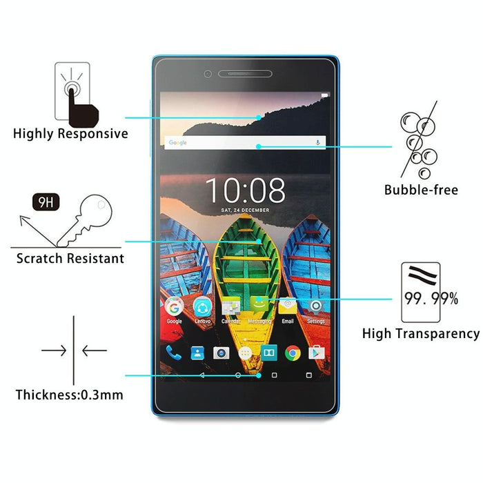 100 Pcs For Lenovo Tab3 730M 0.3Mm 9H Surface Hardness Tempered Glass Screen Protector