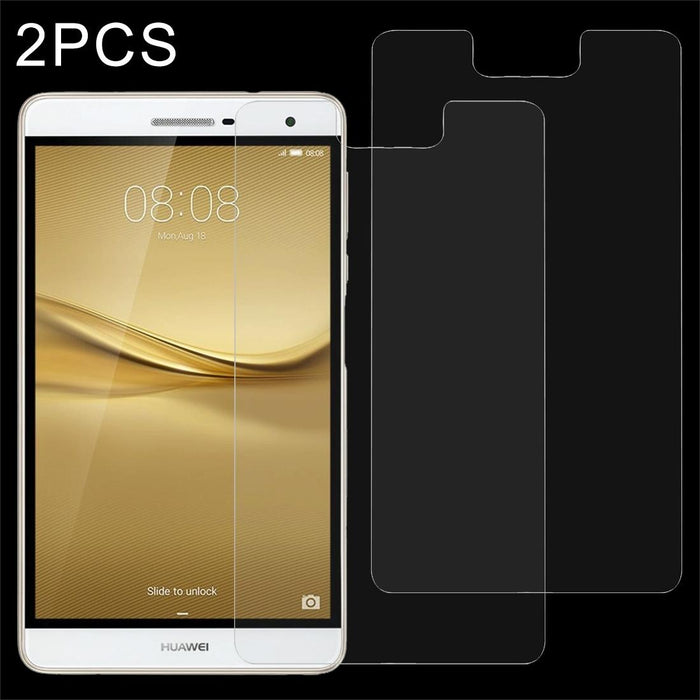 2 Pcs 7 Inch Universal 0.4Mm 9H Surface Hardness Tempered Glass Screen Protector