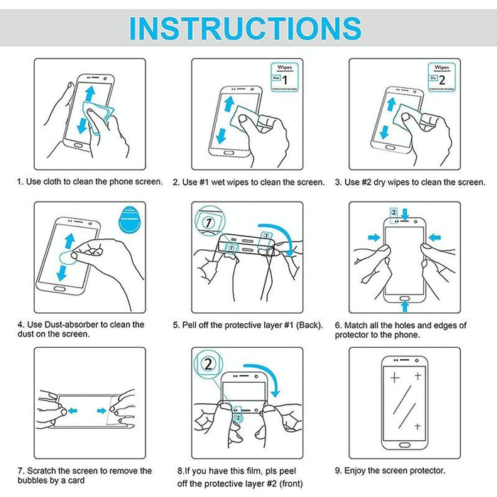 0.4Mm 9H Surface Hardness Tempered Glass Film For Samsung Galaxy Tab Advanced2 / T583