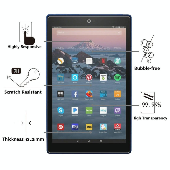 For Amazon Kindle Fire Hd 10 2017 10.1 Inch 75 Pcs 0.3Mm 9H Full Screen Tempered Glass Film