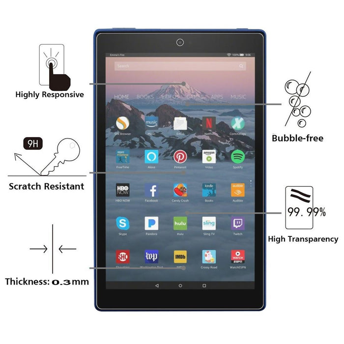 For Amazon Kindle Fire Hd 10 2017 0.3Mm 9H Full Screen Tempered Glass Film