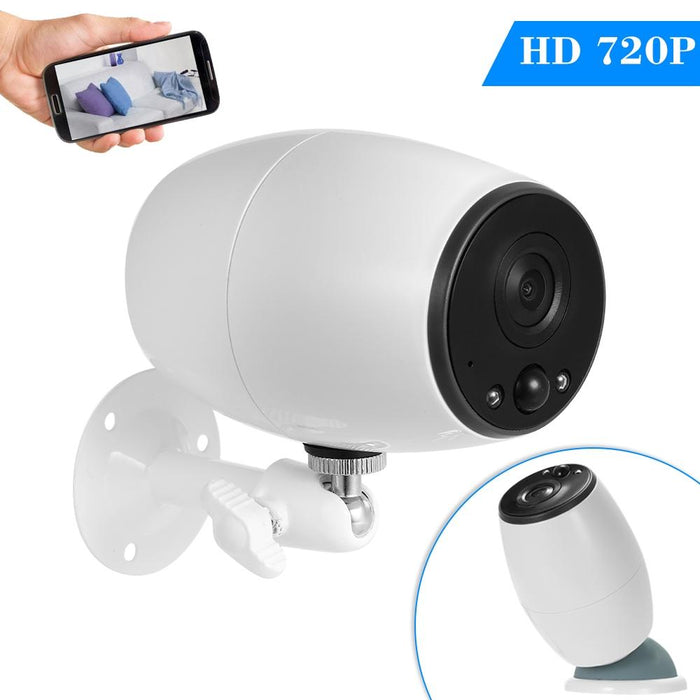 Security Hd 720P Two-Way Audio Wireless Wifi Ip Camera Support Night Vision & Pir Detection & Tf Card Ip54 Waterproof White