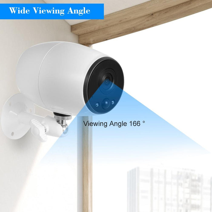 Security Hd 720P Two-Way Audio Wireless Wifi Ip Camera Support Night Vision & Pir Detection & Tf Card Ip54 Waterproof White