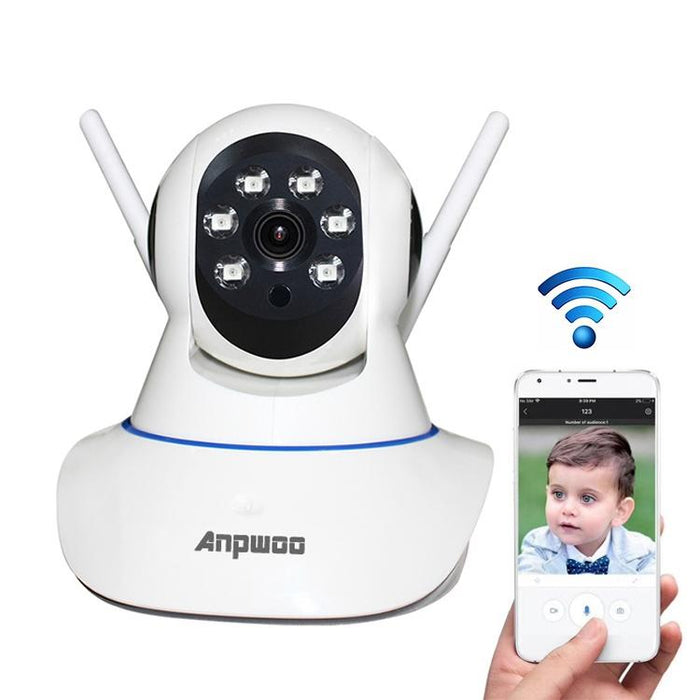 1.0Mp 720P Hd Wifi Ip Camera Support Motion Detection / Night Vision White