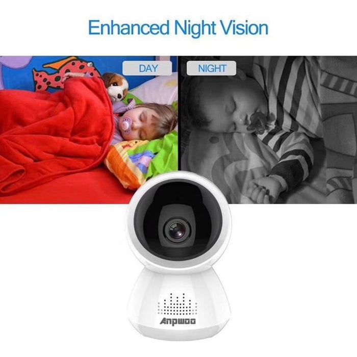 2.0Mp 1080P 1 / 2.7 Inch Hd Wifi Ip Camera Support Motion Detection / Night Vision White