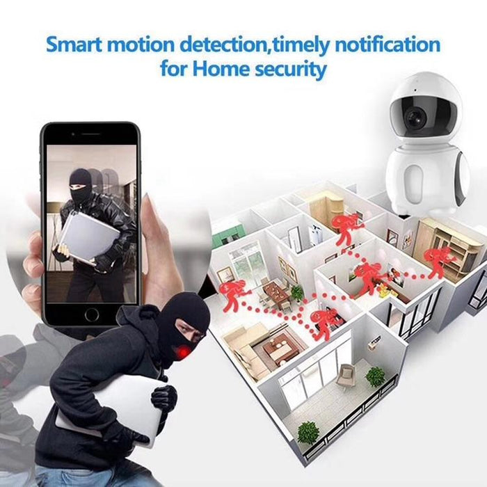 2.0Mp 1080P 1 / 2.7 Inch Hd Wifi Ip Camera Support Motion Detection / Night Vision White