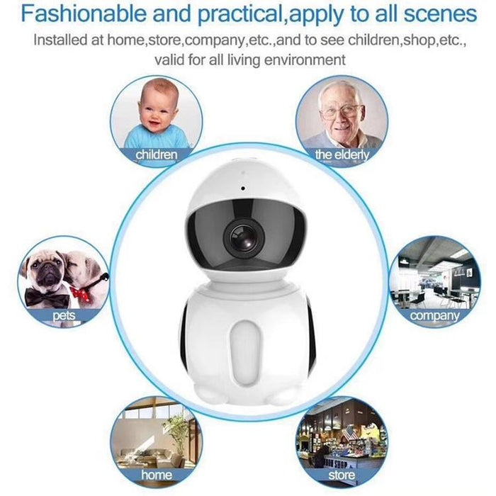 2.0Mp 1080P 1 / 2.7 Inch Hd Wifi Ip Camera Support Motion Detection / Night Vision White