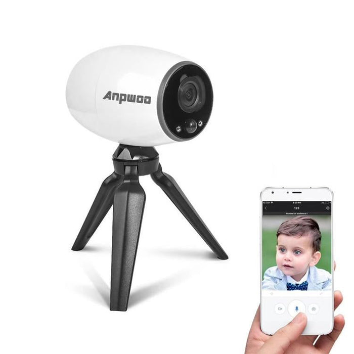 Cannon 1.3Mp 960P 1 / 3 Inch Hd Wifi Ip Camera With Tripod Holder Support Motion Detection / Night Vision White