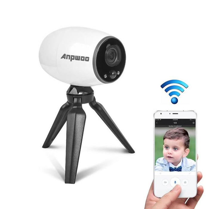 Cannon 1.3Mp 960P 1 / 3 Inch Hd Wifi Ip Camera With Tripod Holder Support Motion Detection / Night Vision White