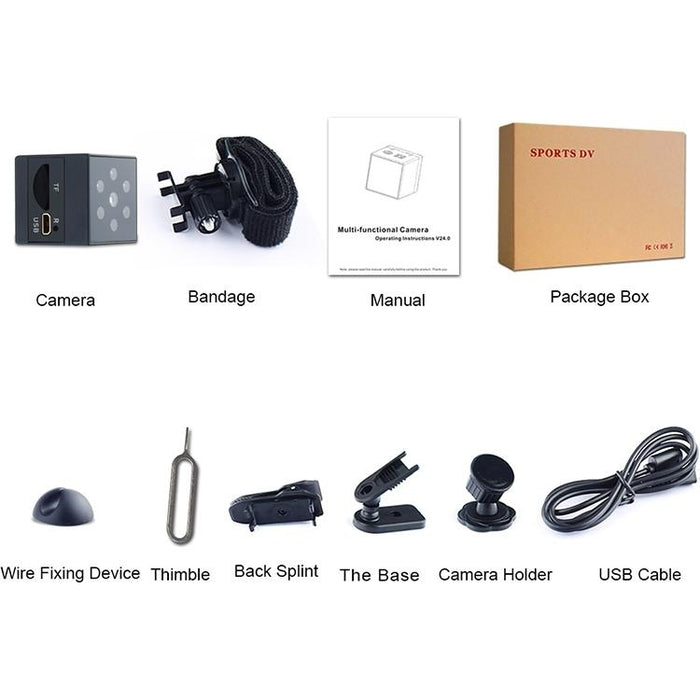 1080P Hd Wireless Camera Sports Outdoor Home Computer Camera Support Infrared Night Vision / Motion Detection / Tf Card