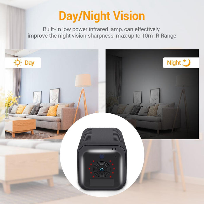 G18 1080P Full Hd Rechargeable Battery Wifi Ip Camera Support Night Vision / Pir Motion Detection / Tf Card / Two Way Audio Black