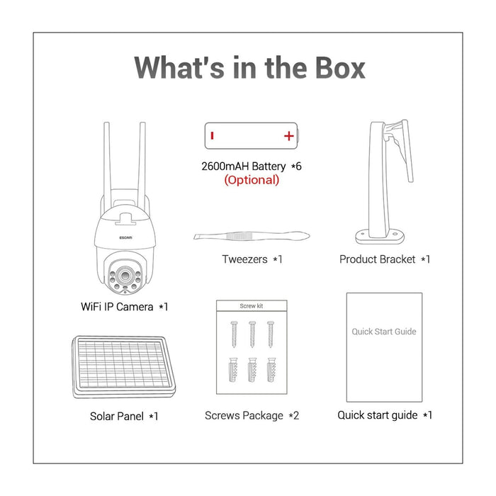 1080P Ip66 Waterproof Wifi Ip Camera With Solar Panel & Battery Support Night Vision & Motion Detection & Two Way Audio & Tf Card & Ptz Control