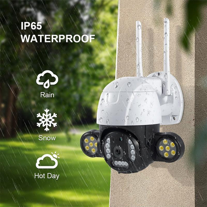 3.0 Million Pixels Ip65 Waterproof 2.4G Wireless Ip Camera Support Motion Detection & Two-Way Audio & Night Vision & Tf Card