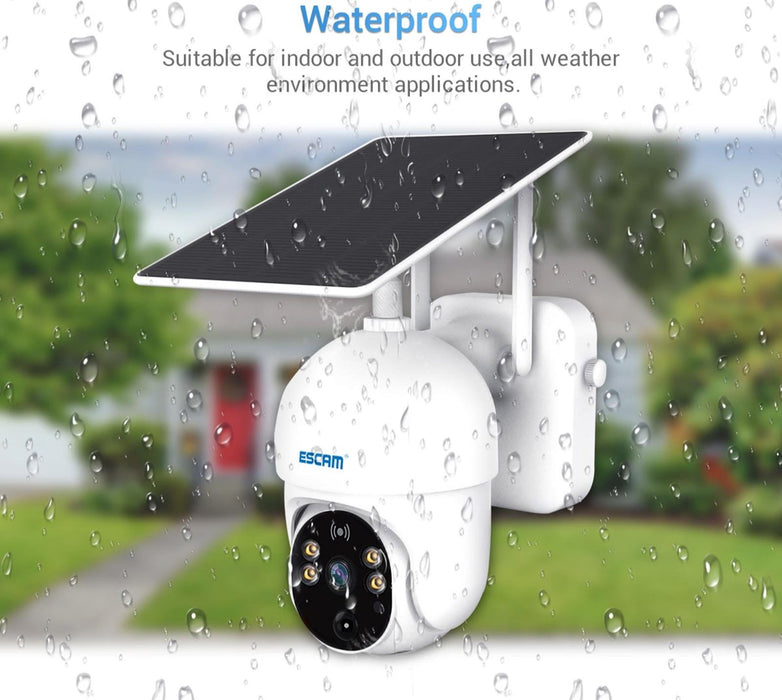 2.0 Million Pixels 1080P Hd Wifi Solar Camera Support Two-Way Voice & Pir Motion Detection & Night Vision & Tf Card