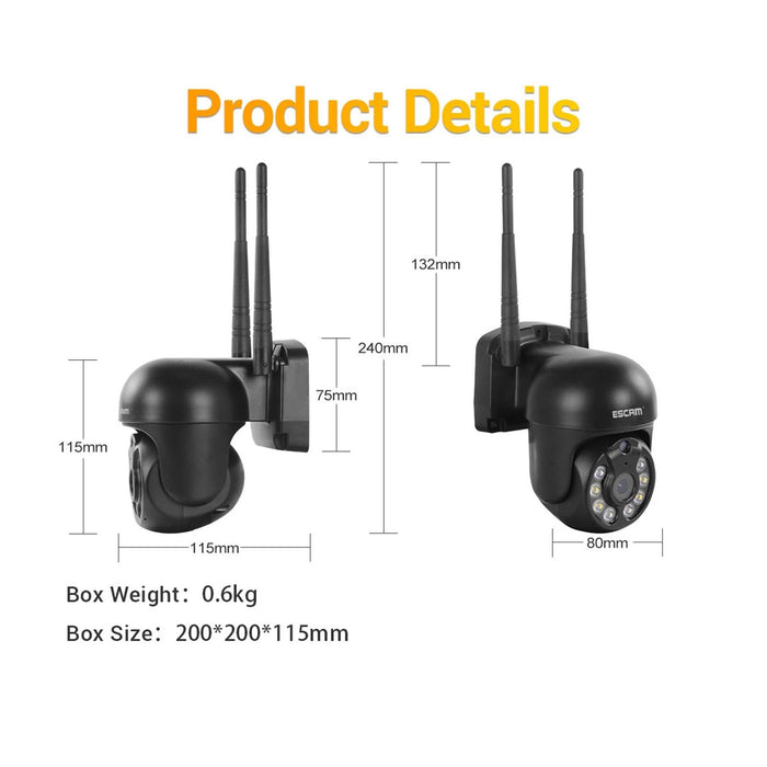 3.0 Million Pixels Wireless Dome Ip Camera Support Motion Detection & Two-Way Audio & Full-Colour Night Vision & Tf Card