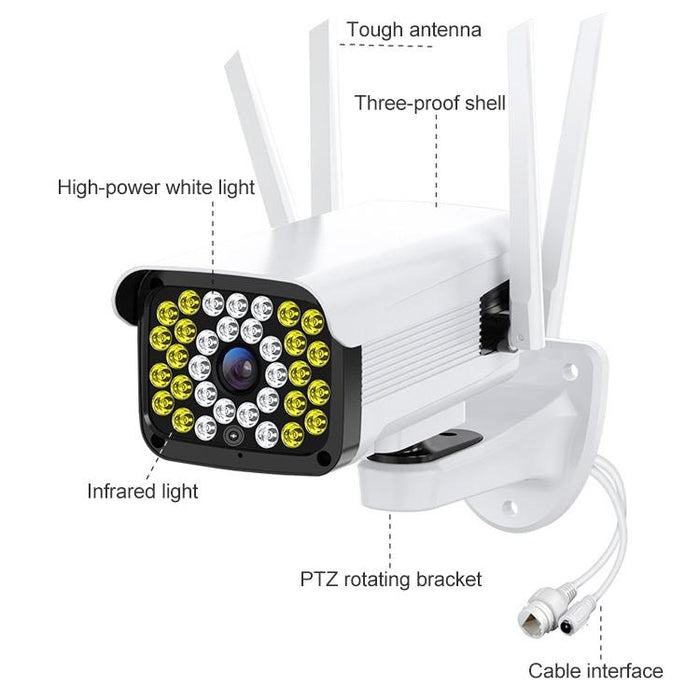 Outdoor Hd Surveillance Ip Camera Support Voice Intercom & Night Vision & Human Figure Detection & Tf Card Wifi Hd Ptz Rotation