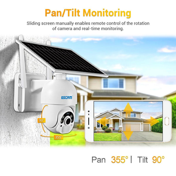 Hd 1080P 4G Solar Powered Ip Camera With 16G Memory Support Two-Way Audio & Pir Motion Detection & Night Vision & Tf Card