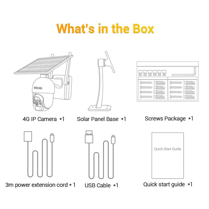 Hd 1080P 4G Solar Powered Ip Camera With 32G Memory Support Two-Way Audio & Pir Motion Detection & Night Vision & Tf Card