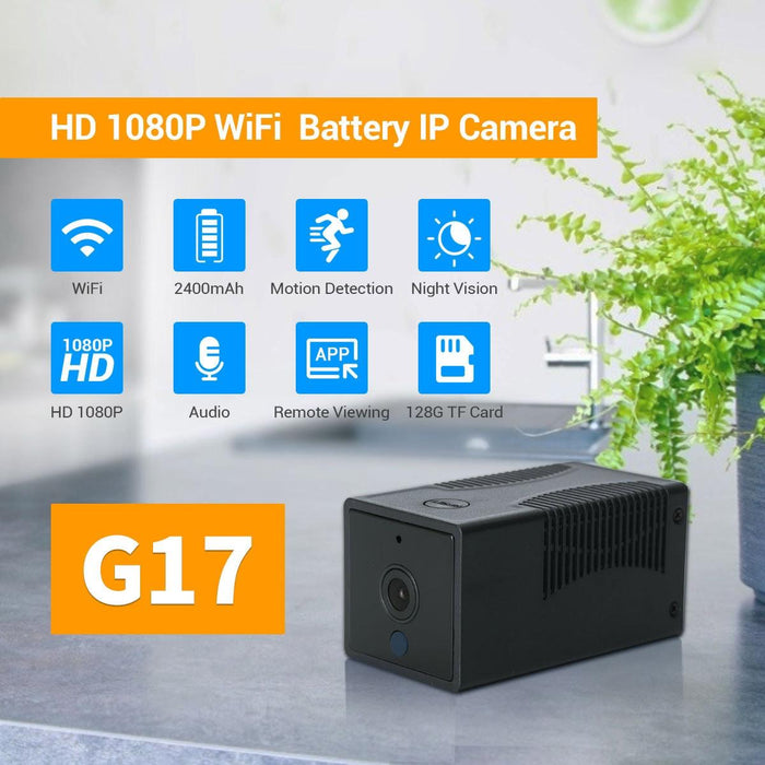 G17 2.0 Million Pixels Hd 1080P Smart Wifi Ip Camera Support Night Vision & Two Way Audio & Motion Detection & Tf Card