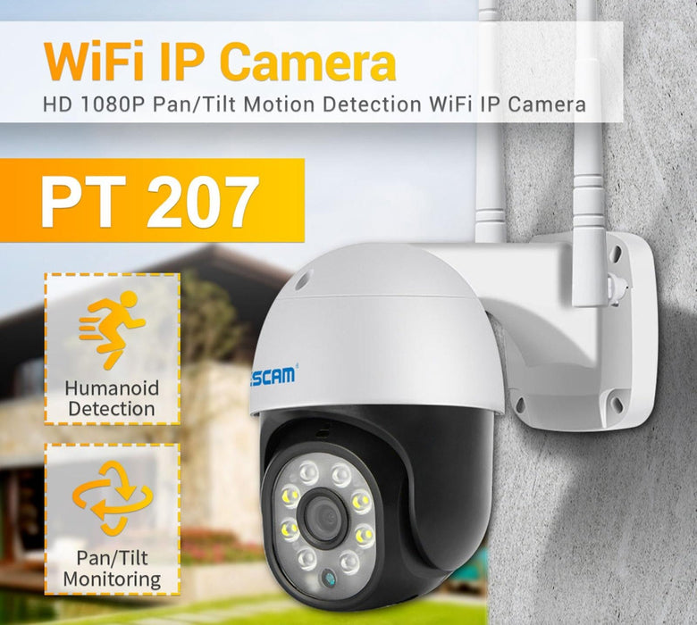 Hd 1080P Wifi Ip Camera Support Two Way Audio / Motion Detection / Night Vision / Tf Card