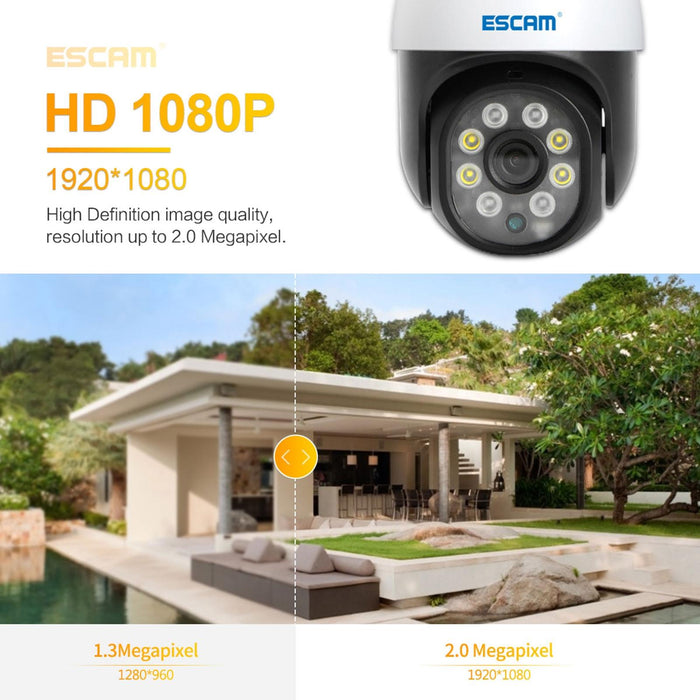 Hd 1080P Wifi Ip Camera Support Two Way Audio / Motion Detection / Night Vision / Tf Card