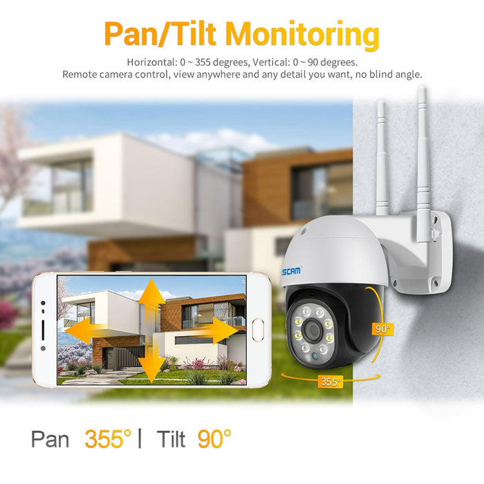 Hd 1080P Wifi Ip Camera Support Two Way Audio / Motion Detection / Night Vision / Tf Card