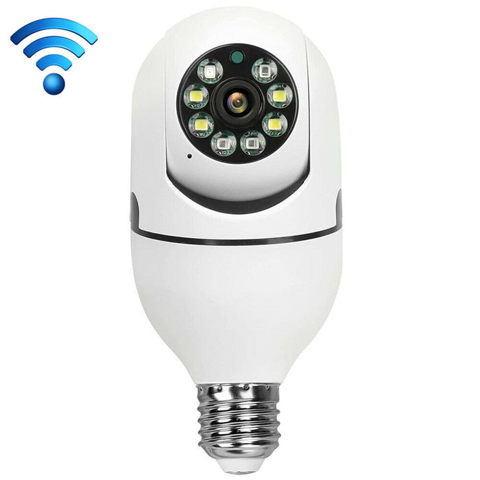 2.0 Million Pixels Dual Light Source Smart Dual-Band Wifi 1080P Hd Outdoor Network Light Bulb Camera Support Infrared Night Vision & Two-Way Audio & Motion Detection & Tf Card