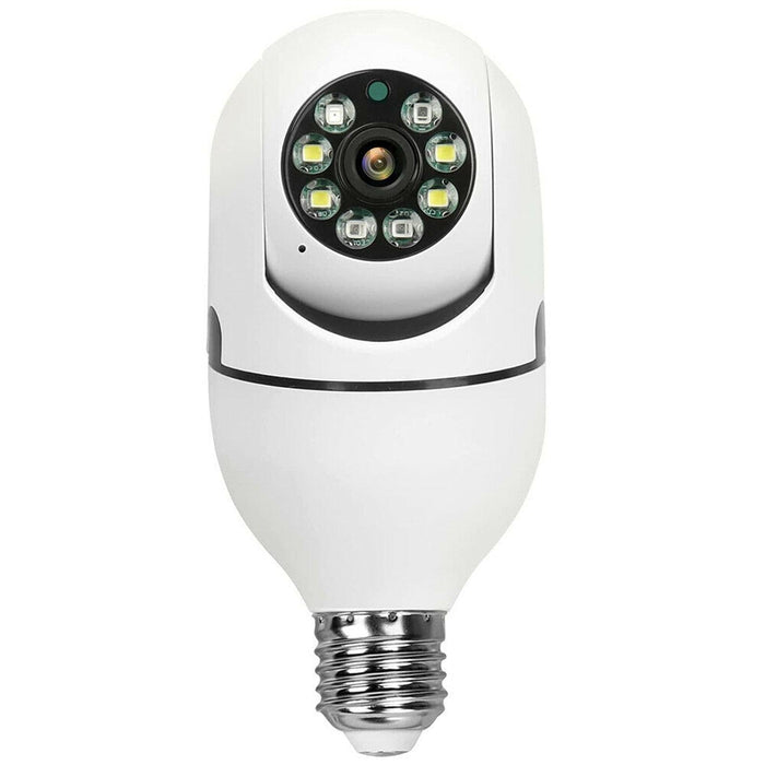 2.0 Million Pixels Dual Light Source Smart Dual-Band Wifi 1080P Hd Outdoor Network Light Bulb Camera Support Infrared Night Vision & Two-Way Audio & Motion Detection & Tf Card